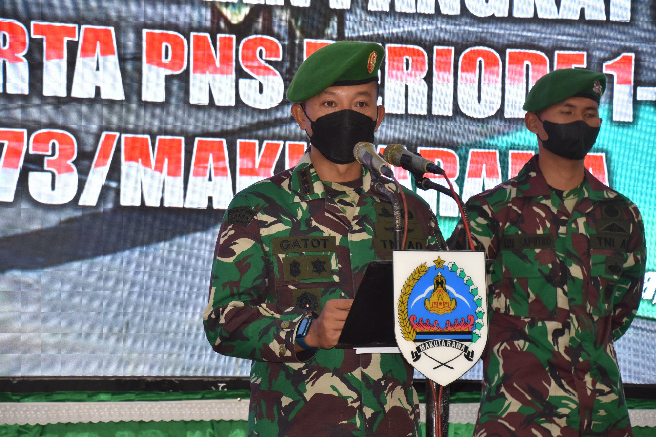 Danrem 073/MKT Pimpin Upacara Korps Kenaikan Pangkat 214 Prajurit